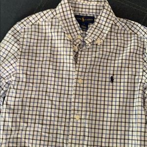 Boys size 7 polo button down small spot